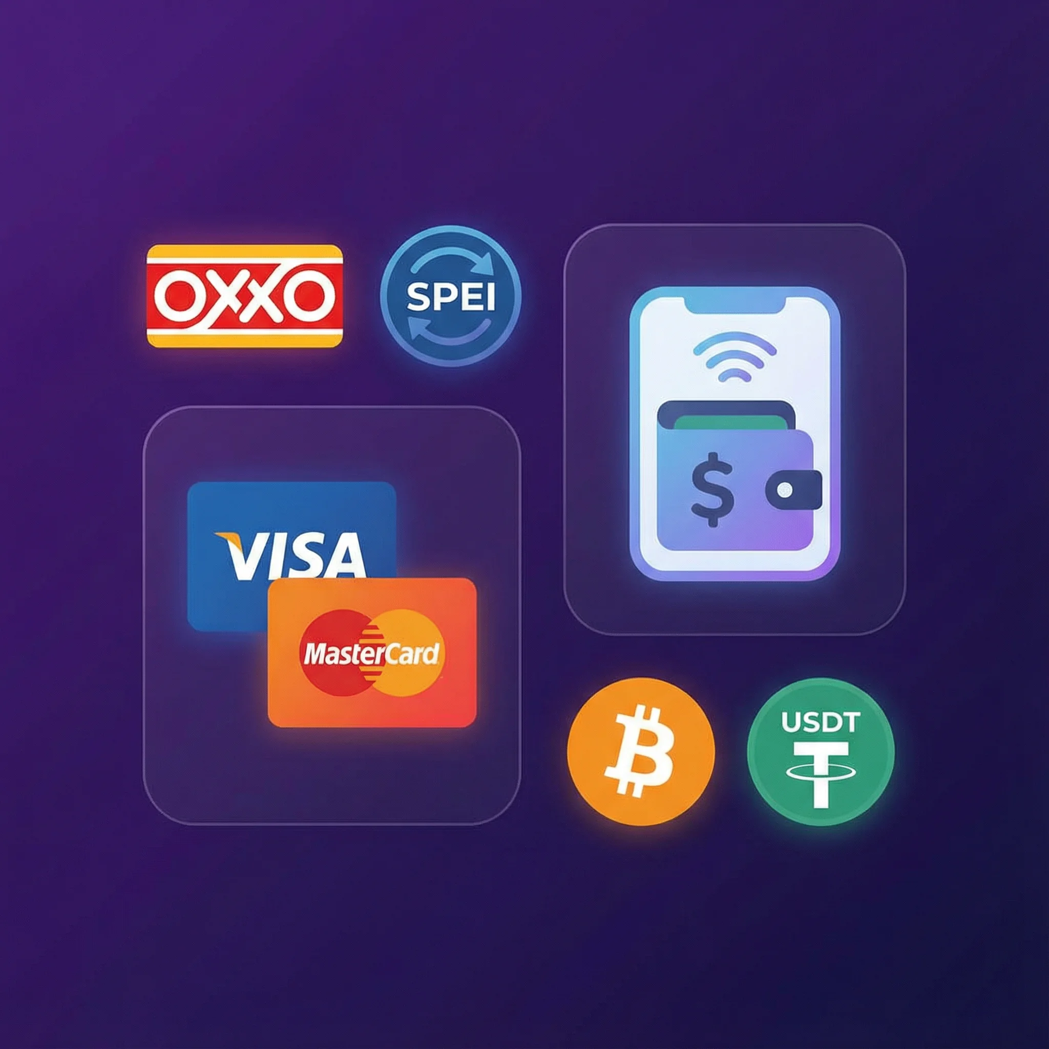 Métodos de pago disponibles en betcris bet: OXXO, SPEI, Visa, Mastercard, Bitcoin, USDT